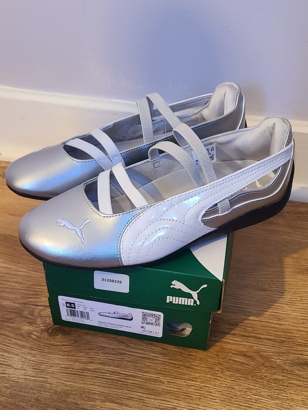 🩰 Puma Speedcat Ballet in Silver/White Sz 8.5 Women's